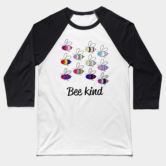 Bee Autism Awareness Bee Kind Baseball T-Shirt by PlumleelaurineArt